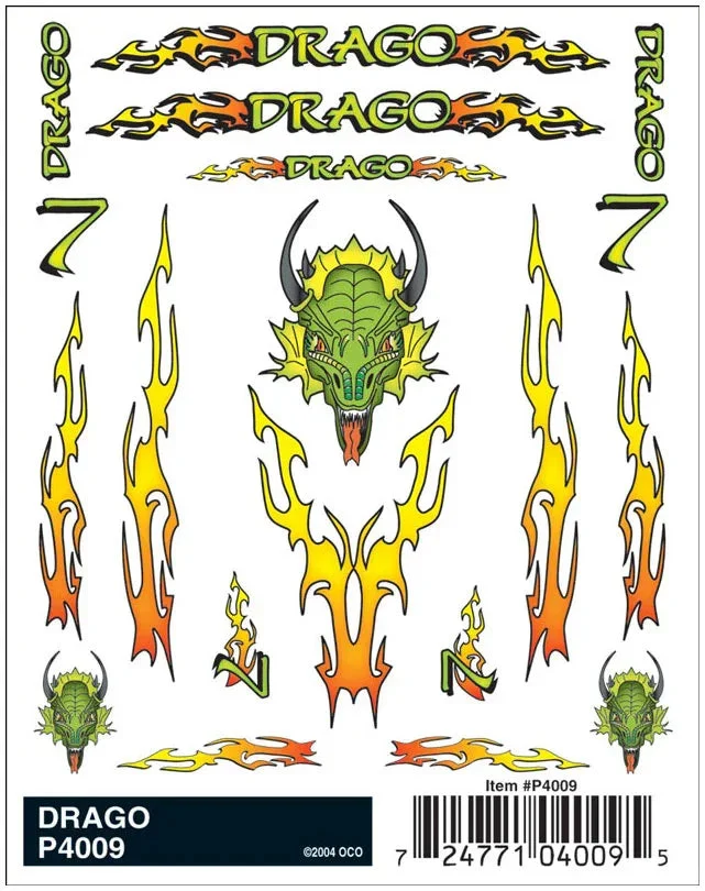 PineCar Drago Decal 4009 - PineCar Accessories