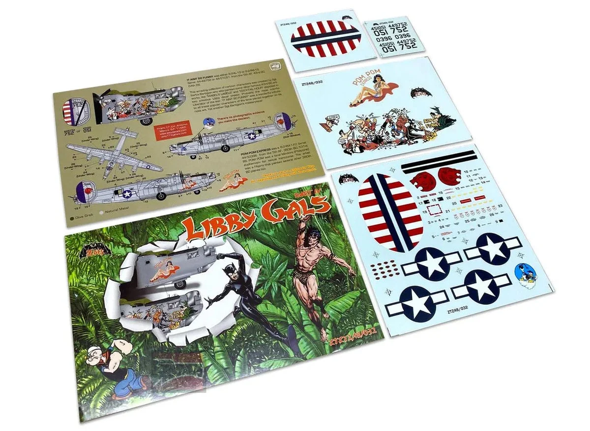 1/48 Zotz Decals B-24 Liberator - Libby Gals Noseart 48032