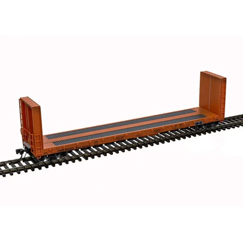HO Atlas 51'6" Bulkhead Flat Car Canadian National [International Service] #603405 - 20007097