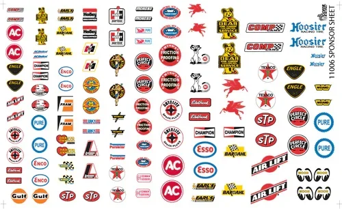 1/24-1/25 Gofer Sponsor Model Car Decal Sheet 11006