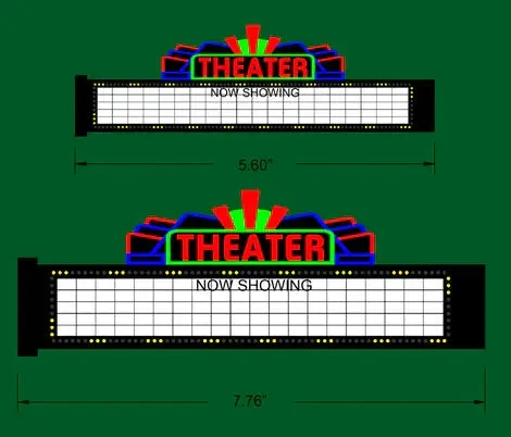 O/S Miller Engineering Large Theater Marquee Sign 1181
