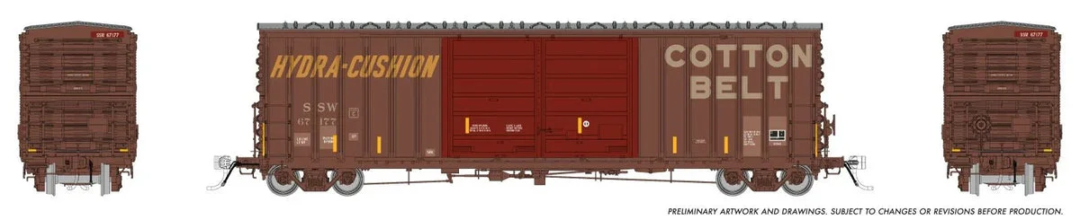 HO Rapido PC&F B-70-69 Boxcar: SSW/Cotton Belt - Patchout: #67177 - 170030