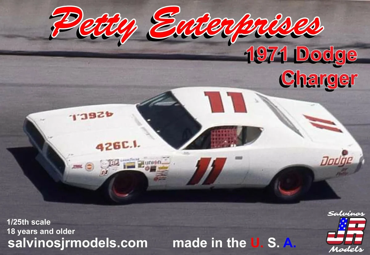 1/25 Salvino Petty Enterprises 1971 Dodge Charger #11 34088 - Salvino JR Models