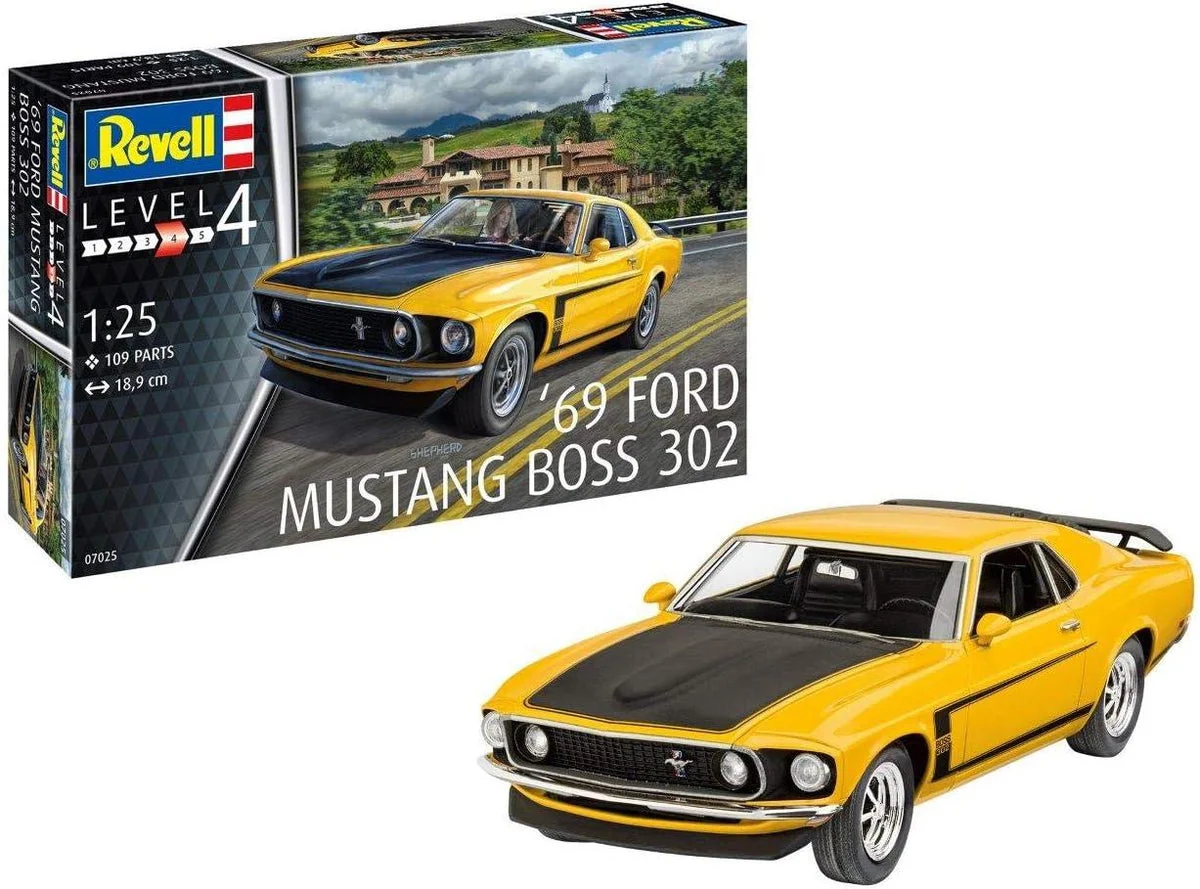 1/25 Revell Germany 69 Ford Mustang Boss 302 07025 - Revell-Germany