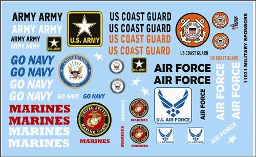 1/24-1/25 Gofer Armed Services Model Car Decal Sheet 11031