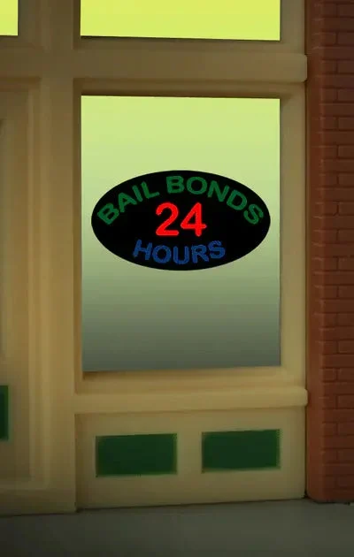 O/HO Miller Engineering Bail Bonds Window Sign 8880