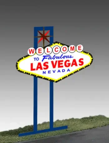 N/HO Miller Engineering Welcome to Las Vegas Sign 1251