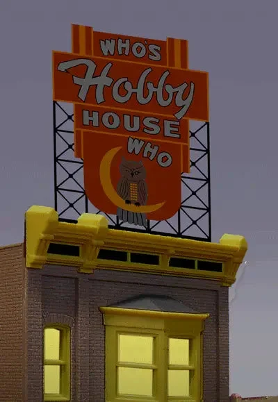 N/HO Miller Engineering Small Who's Hobby House Billboard 44-1402