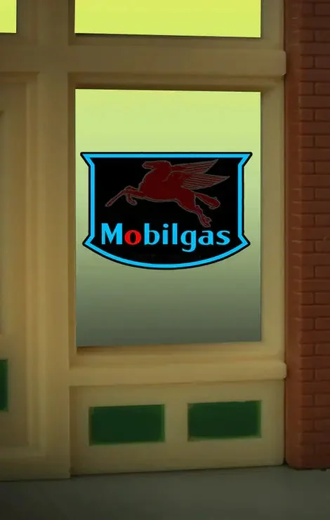 O/HO Miller Engineering Mobilgas Window Sign 9025