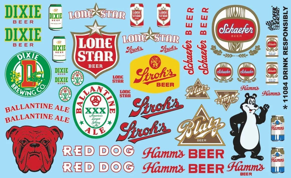 1/24-1/25 Gofer Drink Responsibly Beer Decals 11084
