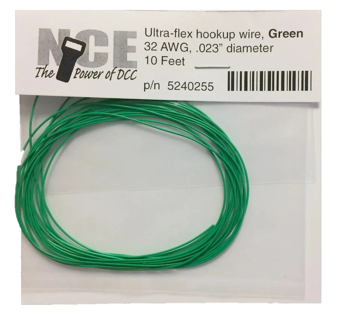 NCE Green Ultra Flex Wire 32AWG 10 Feet 0255 - NCE Corporation