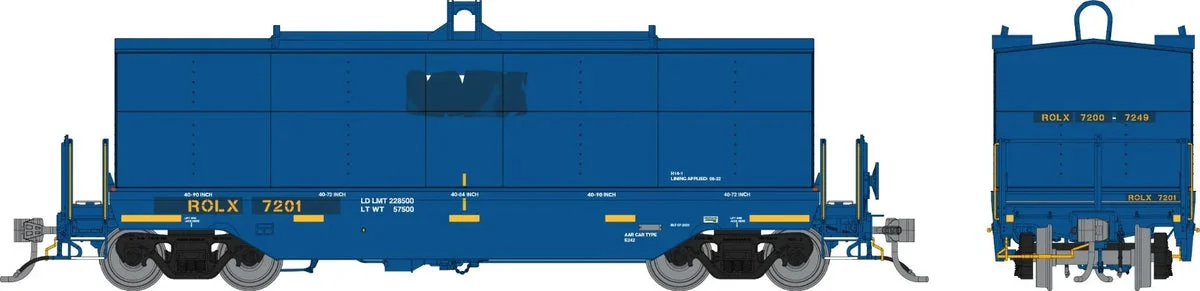 HO Rapido Greenbrier Coil Car: Railroad of Lies (ROLX): Single Car #7201 - 168009