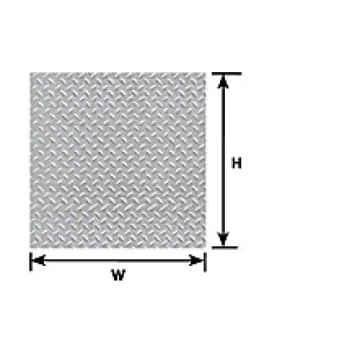 HO Plastruct Diamond Plate Sheet (PS-155 / 2 Pack) 91687