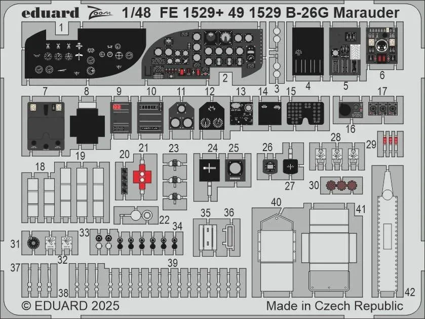 1/48 Eduard B-26G Marauder Zoom set for ICM kit FE1529