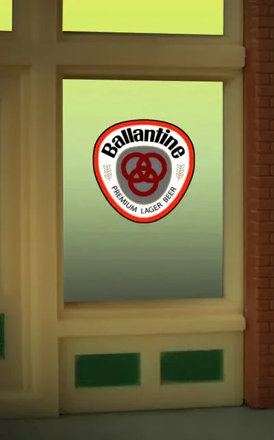 O/HO Miller Engineering Ballantine Window Sign 8865