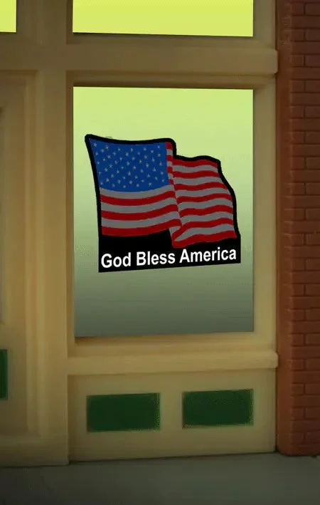 Miller Engineering Flag Window Sign 9095
