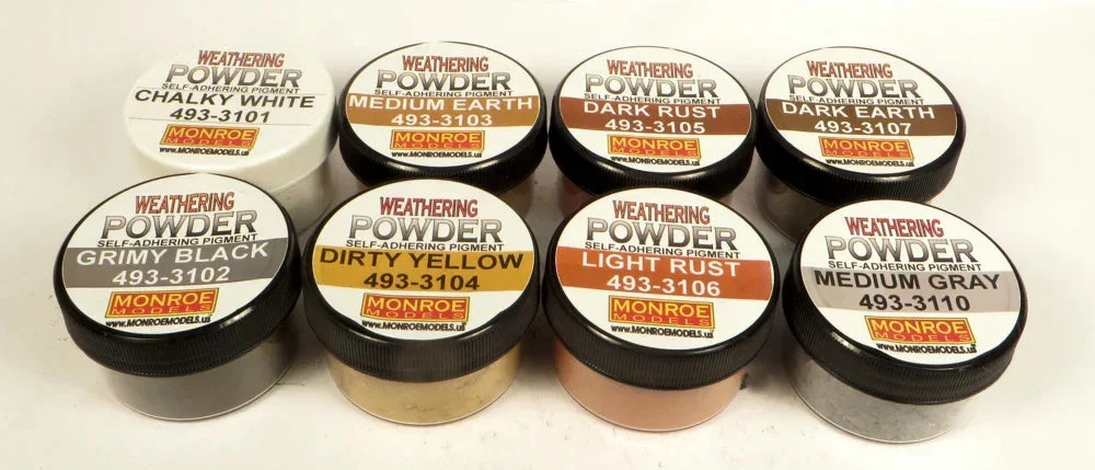 Monroe Colored Weathering Powder Assortment #3100 - Monroe Models