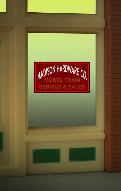 O/HO Miller Engineering Madison Window Sign 8920