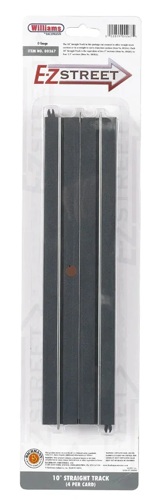 O Williams E-Z Street 10" Straight Track Power Terminal (4/Card) 00267