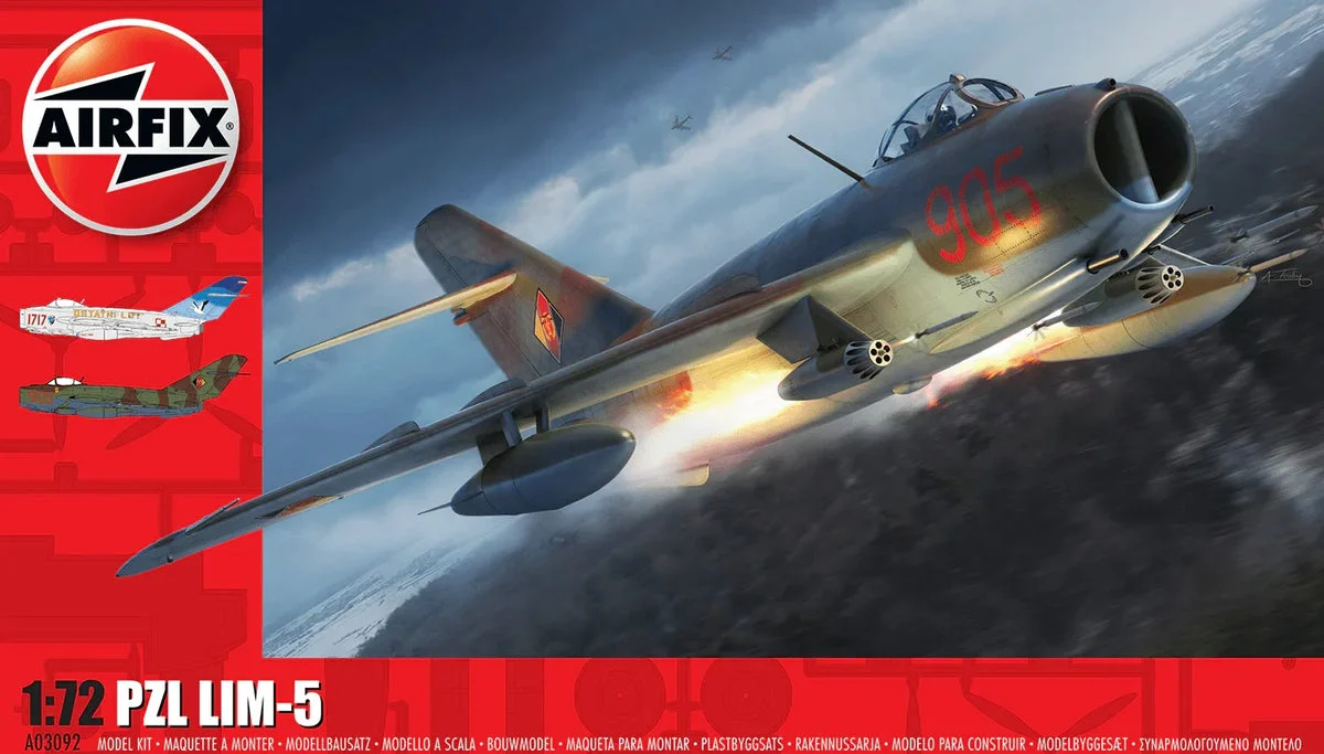 1/72 Airfix PZL LIM-5 (MiG-17) Fighter Plastic Model Kit A03092