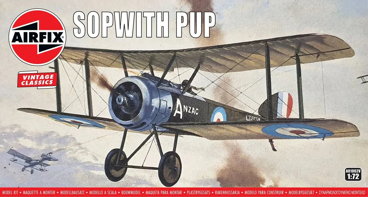 1/72 Airfix Sopwith Pup WWI Fighter Biplane Plastic Model Kit