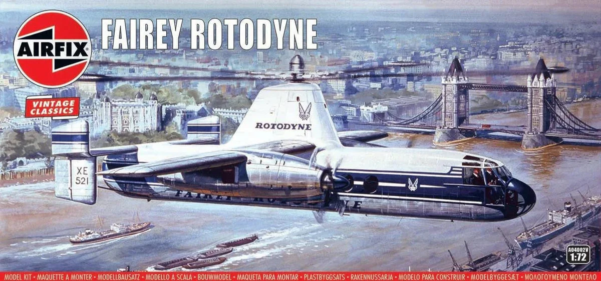 1/72 Airfix Fairey Rotodyne Plastic Model Kit A04002V
