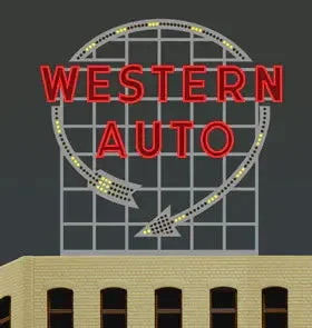 O/HO Miller Engineering Western Auto Billboard 2481