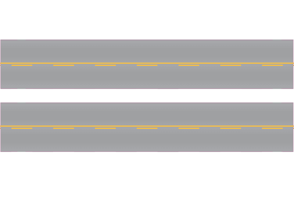 N Easy Streets Aged Asphalt Straight Section - Single Passing - No White Lines (Qty 2) 325-3131