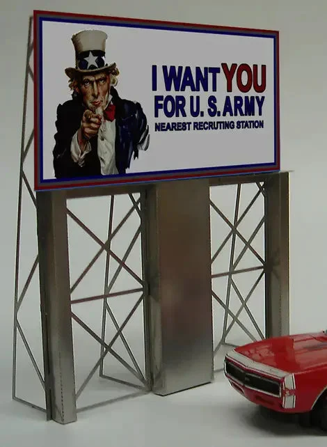O/HO Miller Engineering Uncle Sam Billboard 88-2151
