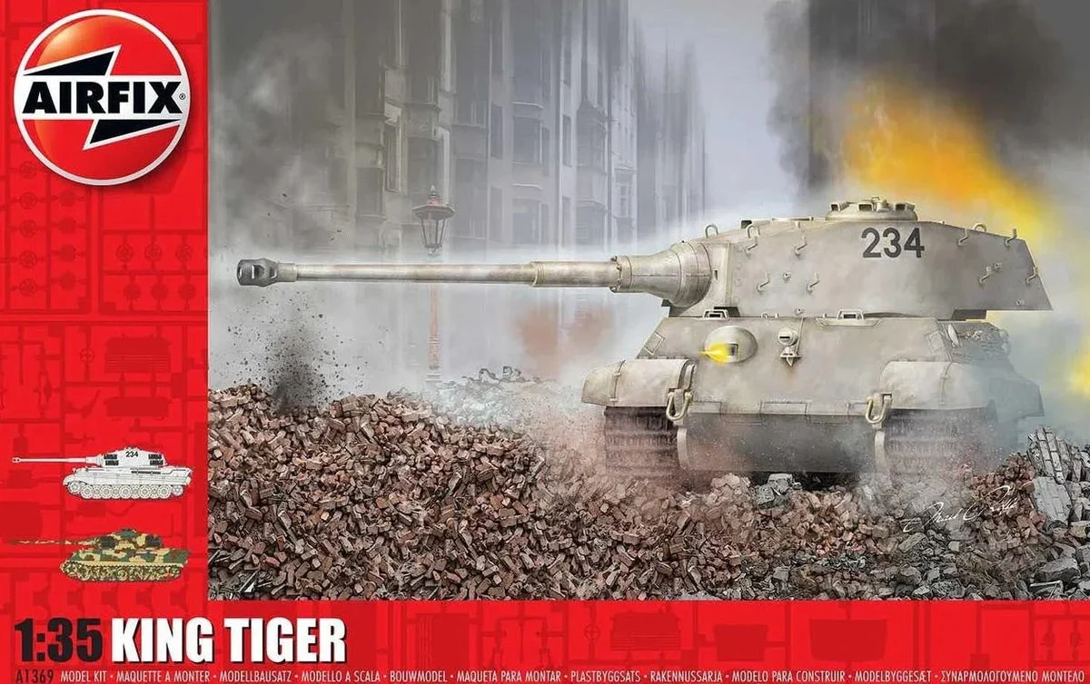 1/35 Airfix King Tiger Tank Plastic Model Kit A1369
