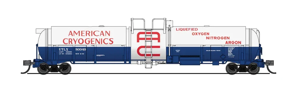 N Broadway Ltd Cryogenic Tank Cars American Cryogenics (2-Pack) 3824