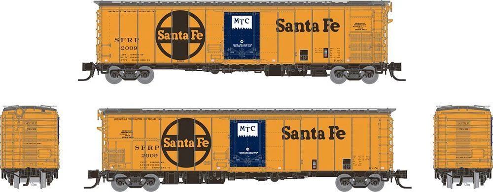 N Rapido Santa Fe RR-56 Mechanical Reefer: SFRP Santa Fe Billboard: 4-Pack 561013