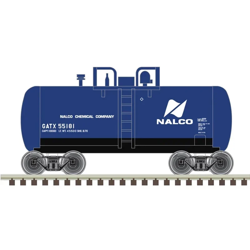 N Atlas Trainman Beer Can Tank Car Nalco (GATX) #55182 - 50006888