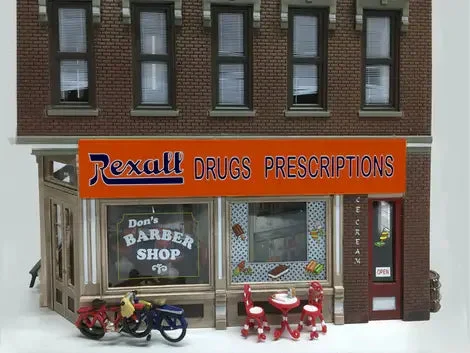 N/HO Miller Engineering Small Rexall Drugs Prescription Sign 44-2202