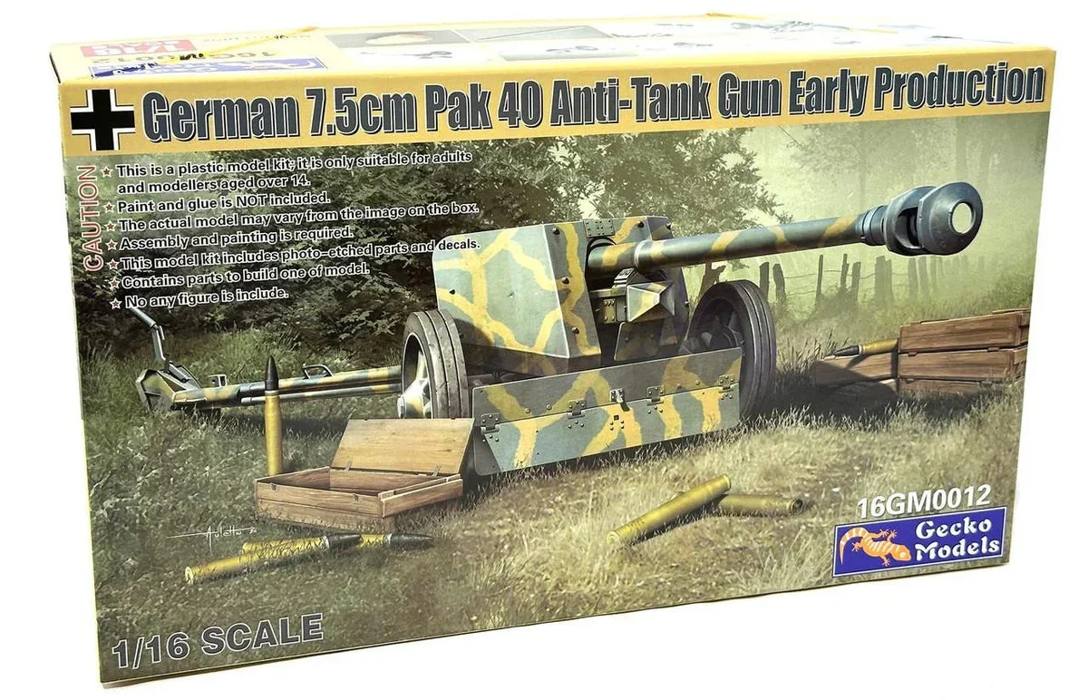 1/16 Gecko Models German 7.5cm Pak 40 Anti-Tank Gun (Early Production) 16GM0012