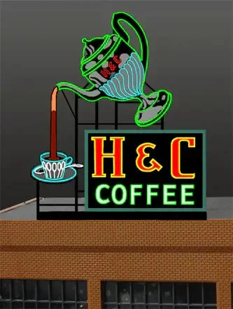O/HO Miller Engineering H&C Coffee Billboard 7881
