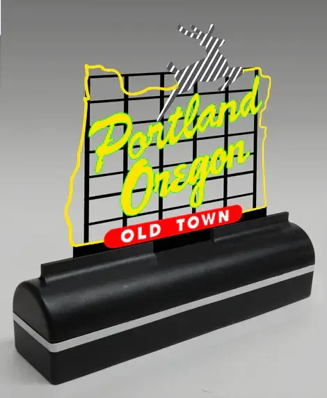 Miller Engineering Portland Oregon Sign Desk Top Neon Base 2350