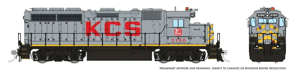HO Rapido EMD GP40 (DC/DCC/Sound): KCS: #3150 w/Standard DB 40539 - Rapido Trains