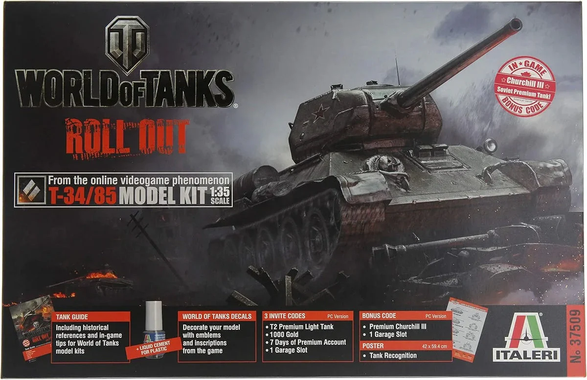 1/35 Italeri World Of Tanks: T-34/85 37509