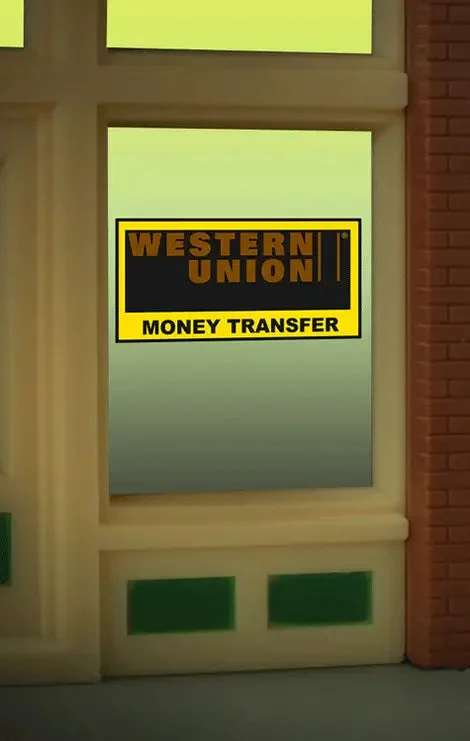 O/HO Miller Engineering Western Union Window Sign 8940