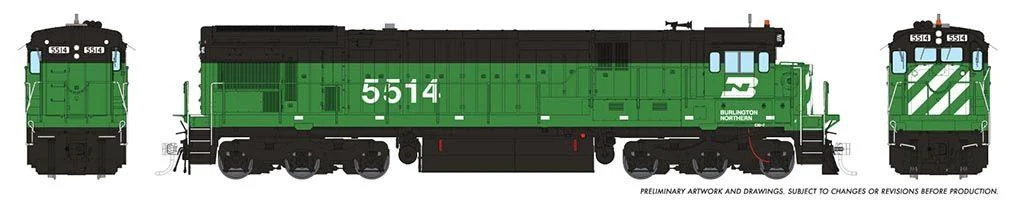 HO Rapido C30-7 (DC/DCC/Sound): Burlington Northern - Early Scheme: #5533 - 042507
