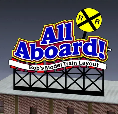 N/HO Miller Engineering Small All Aboard Billboard 44-1852