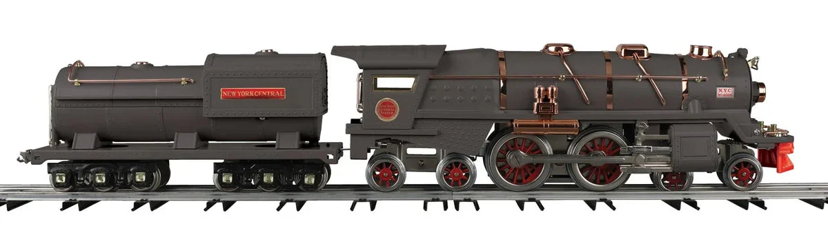 O MTH Std. Gauge Tinplate Gray W/Brass Trim 400E Std. Gauge Steam Engine W/Proto-Sound 3.0 - 10-1350-1