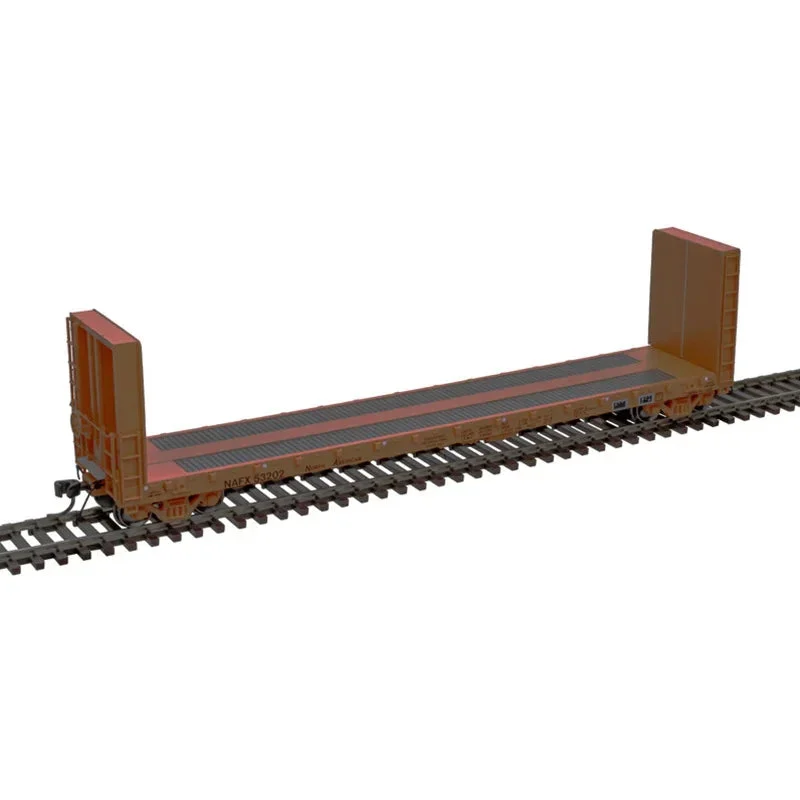 HO Atlas 51'6" Bulkhead Flat Car North American Car Leasing [NAFX] #53138 - 20007107