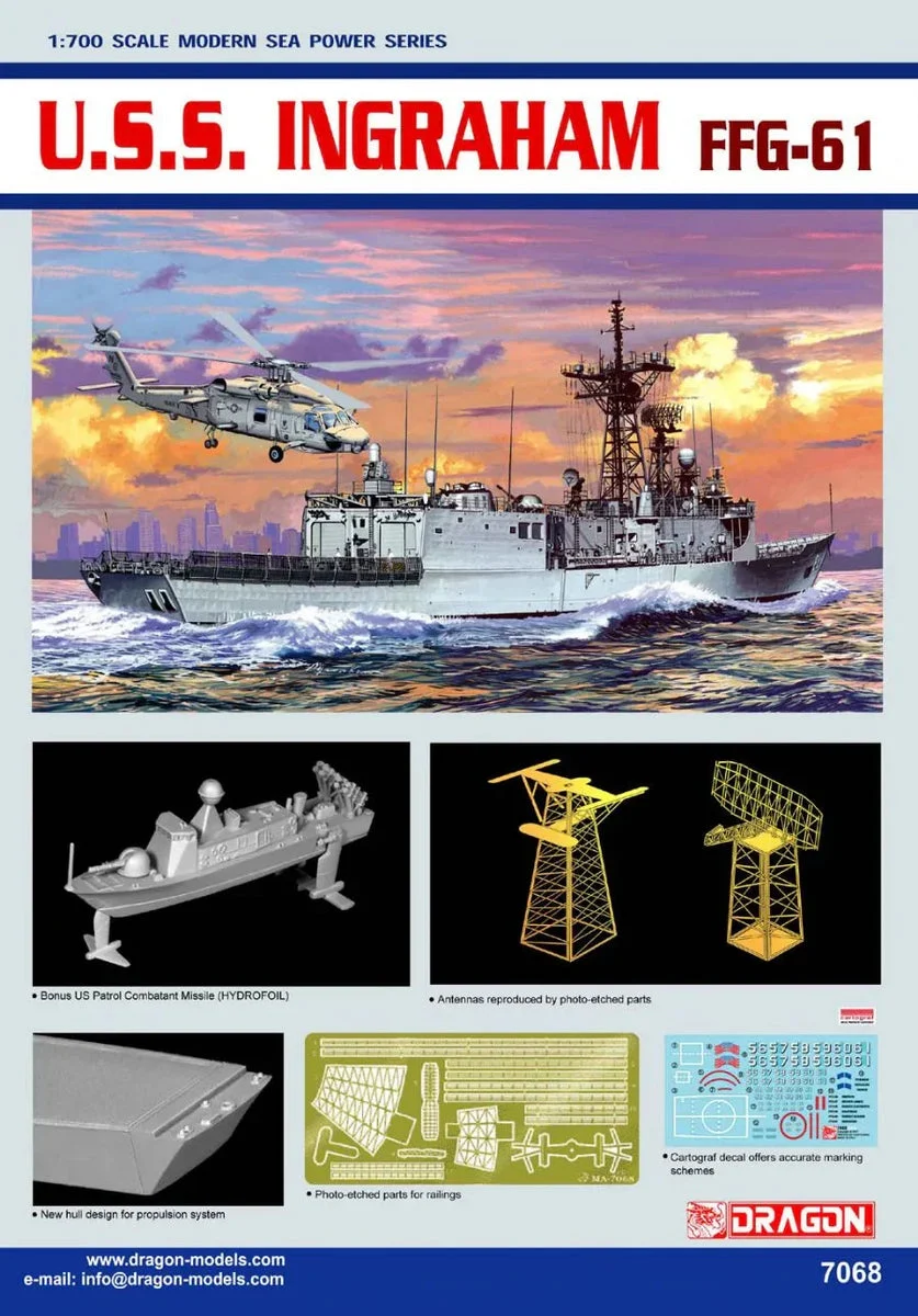 1/700 Dragon Model USS Ingraham FFG-61 7068