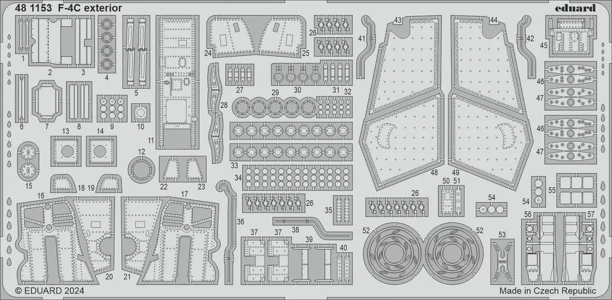 1/48 Eduard F-4C exterior Photo Etch set for HOBBY 2000 / ACADEMY 481153