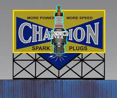 O/HO Miller Engineering Champion Spark Plugs Sign 5071
