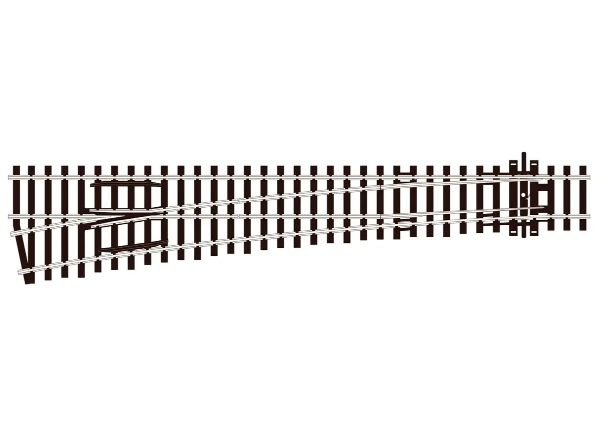 HO Peco SL-E89 Turnout Large Radius Left Hand 37805