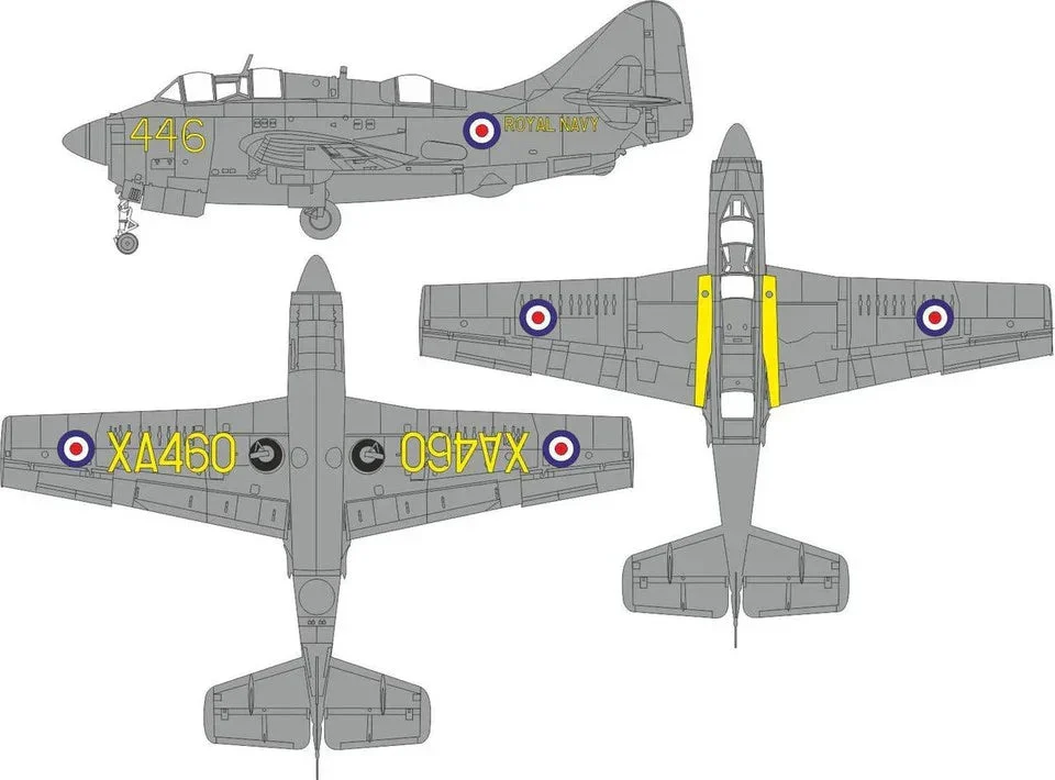 1/48 Eduard Paint Mask for AIRFIX Gannet AS.1/AS.4 national & a/c marking EX1018