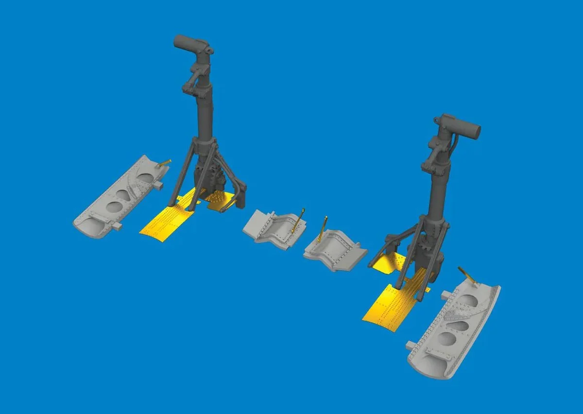 1/48 Eduard P-40E undercarriage legs 3D 6481074